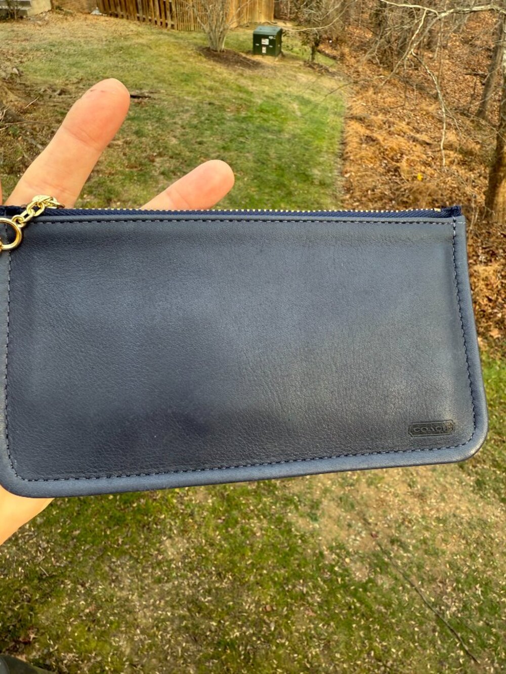 Blue Vintage Coach skinny case, new with box - Picture 2 of 5